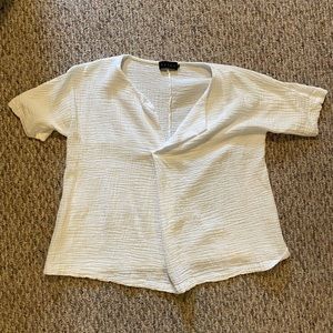 Hatch Linen notched blouse